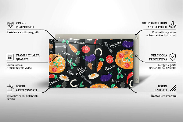 Placă sticla protectie aragaz Ilustrație alimentară