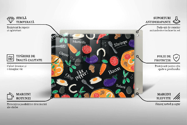 Placă sticla protectie aragaz Ilustrație alimentară