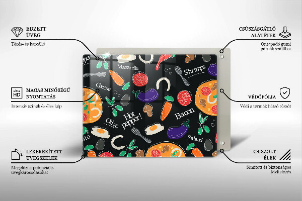 Placă sticla protectie aragaz Ilustrație alimentară