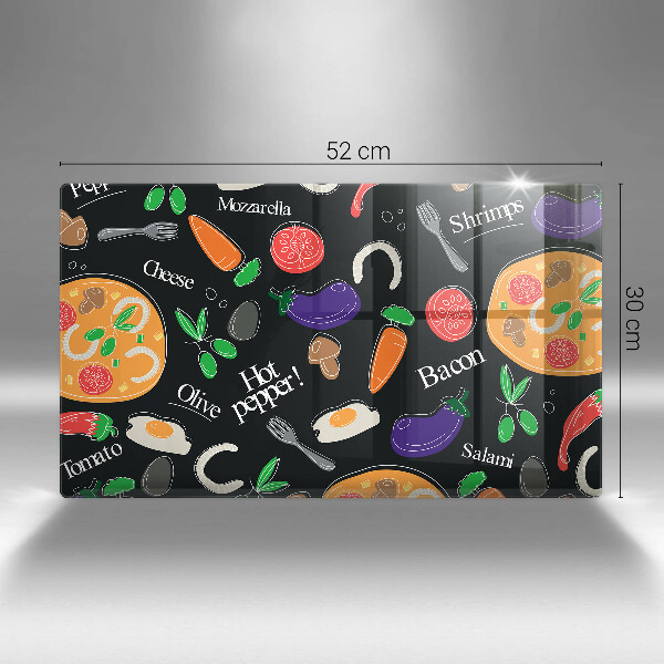 Placă sticla protectie aragaz Ilustrație alimentară