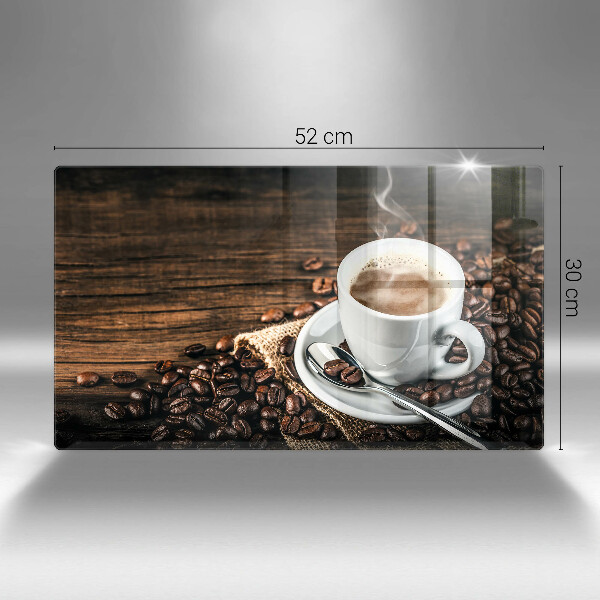 Placă protecție plita Ceașcă și boabe de cafea