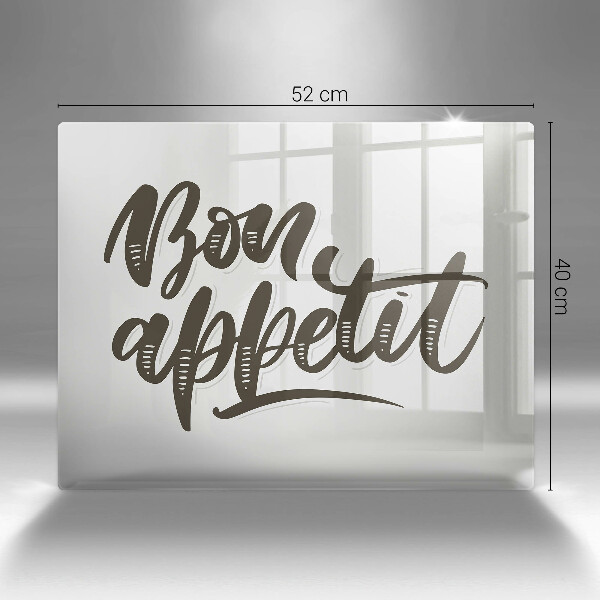 Placă protecție plita Nápis bon appetit