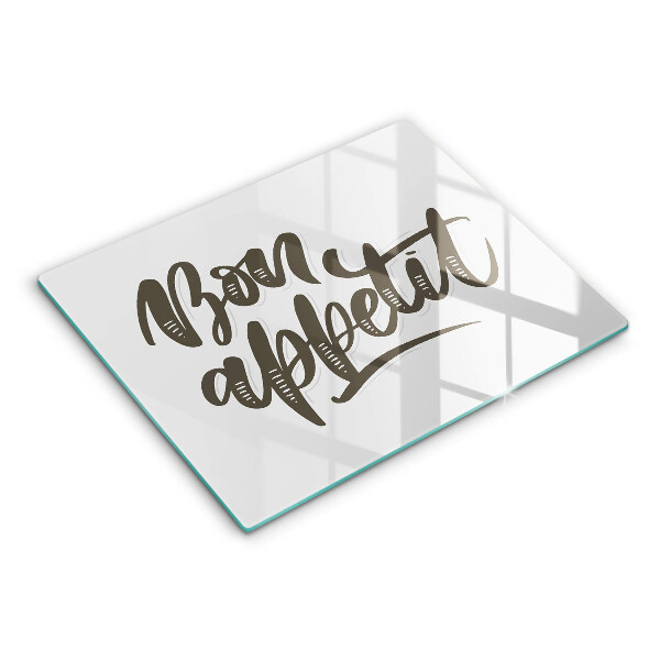 Placă protecție plita Nápis bon appetit