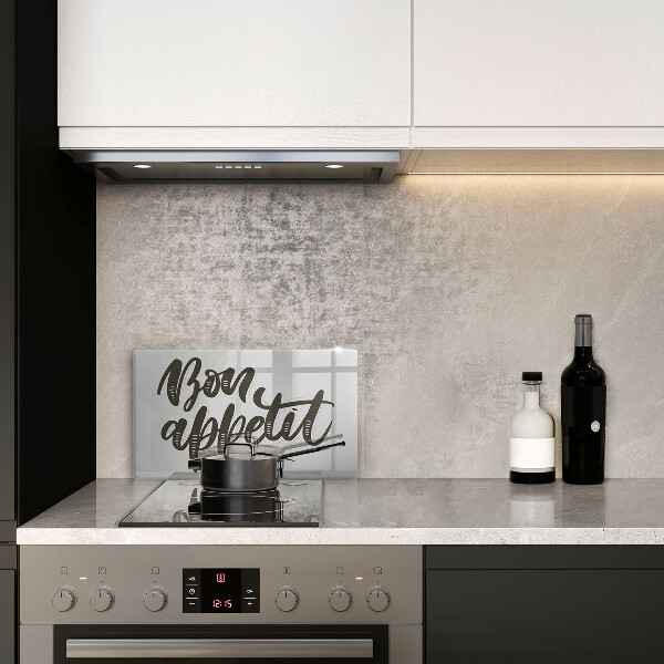 Placă protecție plita Nápis bon appetit