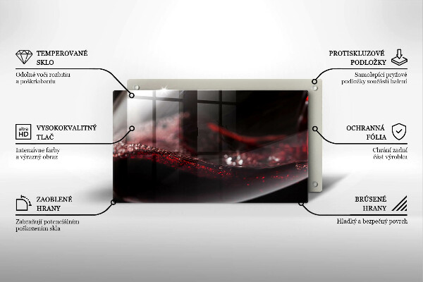 Placă protecție plita Vin roșu într-un pahar