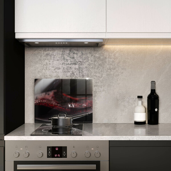 Placă protecție plita Vin roșu într-un pahar