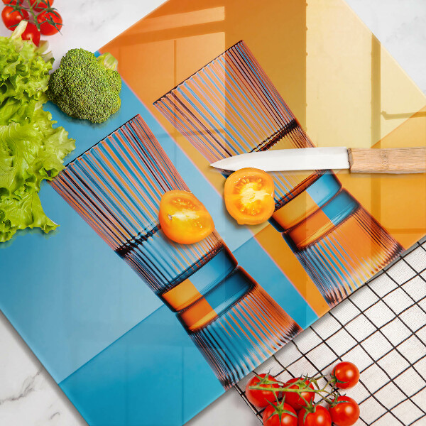 Placă protecție plita Două pahare cu apă