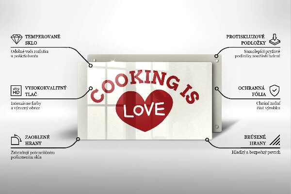 Placă protecție plita Cooking is love