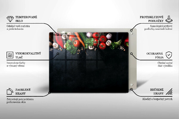 Placă protecție plita Legume colorate