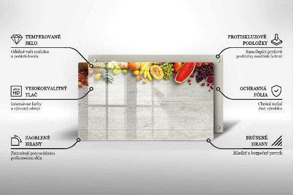 Placă protecție plita Fructe pe scânduri