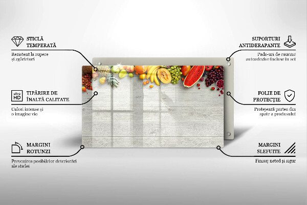 Placă protecție plita Fructe pe scânduri