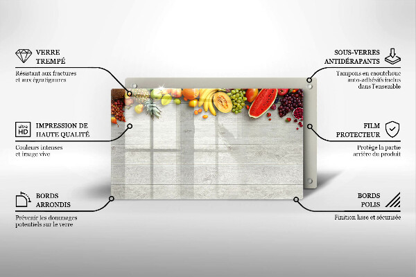 Placă protecție plita Fructe pe scânduri