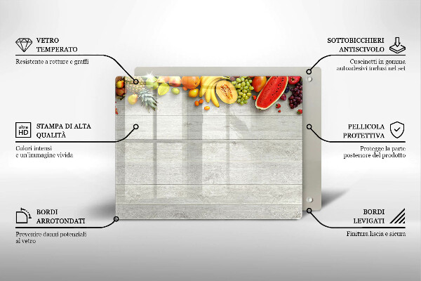 Placă protecție plita Fructe pe scânduri
