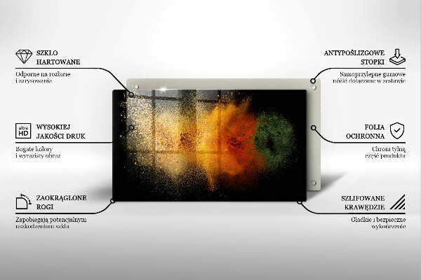 Placă protecție plita Condimente colorate
