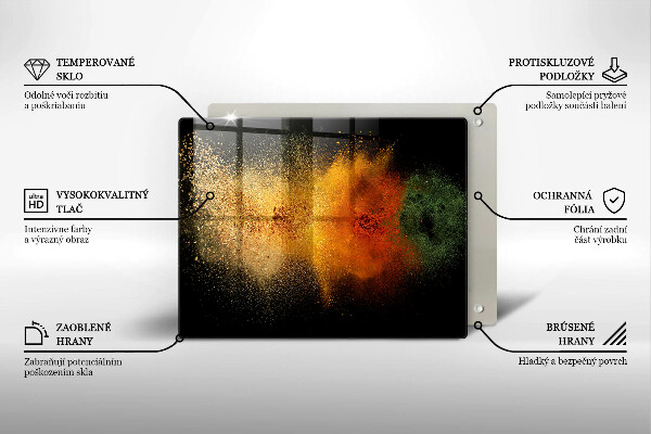 Placă protecție plita Condimente colorate