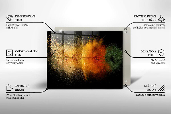 Placă protecție plita Condimente colorate