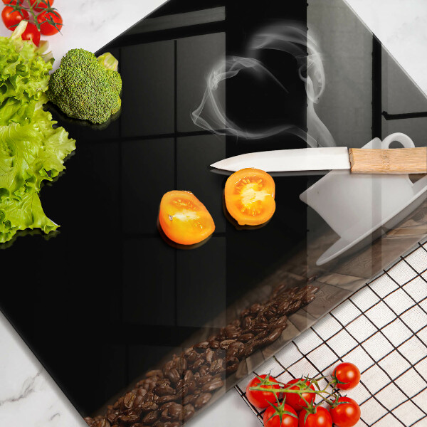 Placă sticla protectie aragaz Inimă de ceașcă de cafea