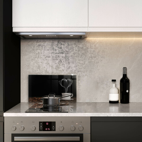 Placă sticla protectie aragaz Inimă de ceașcă de cafea