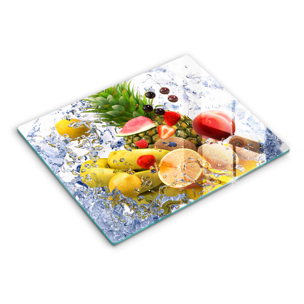 Placă sticla protectie aragaz Fructe suculente și apă