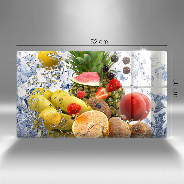 Placă sticla protectie aragaz Fructe suculente și apă