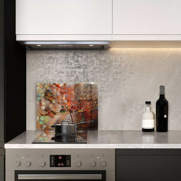 Placă sticla protectie aragaz Păpădie umedă