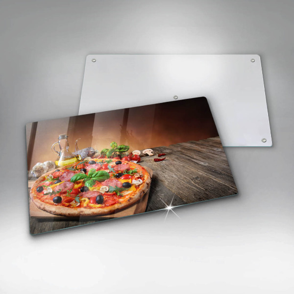 Placă sticla protectie aragaz Pizza italiană