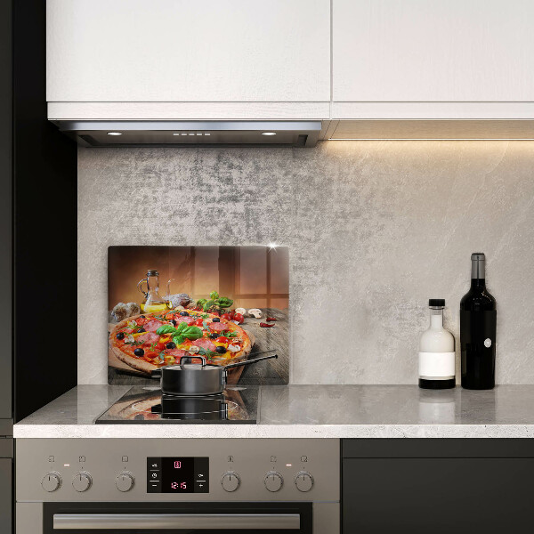 Placă sticla protectie aragaz Pizza italiană