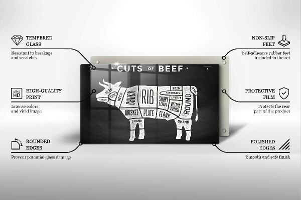 Placă protecție plita Carne de vacă vită