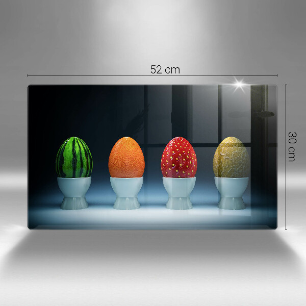 Placă sticla protectie aragaz Ouă de fructe abstracte