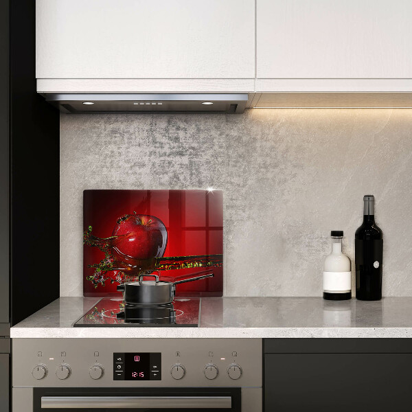 Placă sticla protectie aragaz Fructe de măr în apă