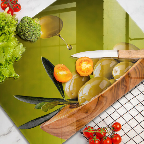 Placă sticla protectie aragaz Măsline gustoase