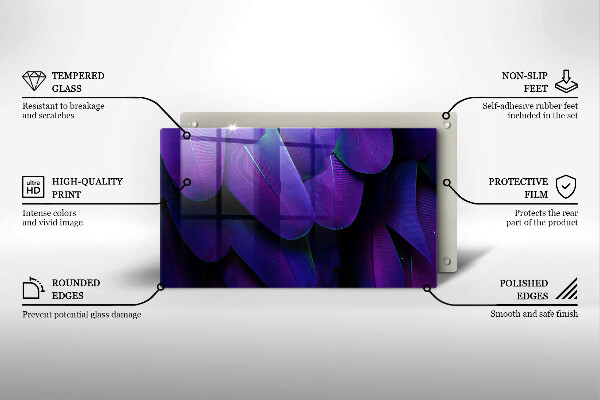 Placă protecție plita Neon pene