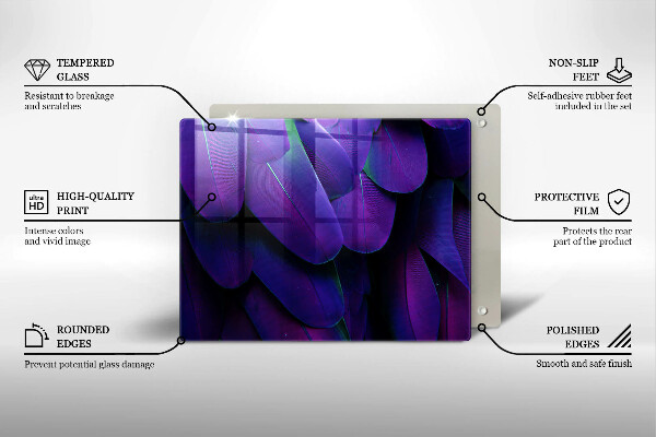 Placă protecție plita Neon pene