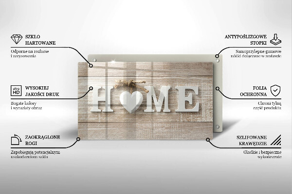 Placă sticla protectie aragaz Home