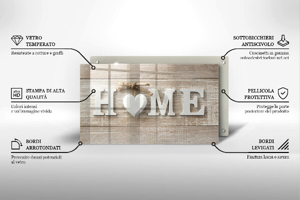 Placă sticla protectie aragaz Home