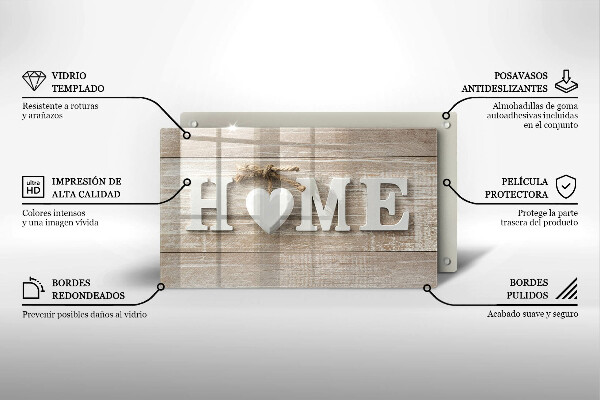 Placă sticla protectie aragaz Home