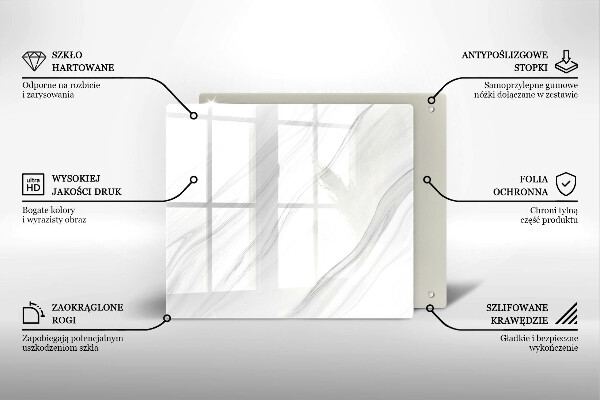 Placă sticla protectie aragaz Marmură delicată