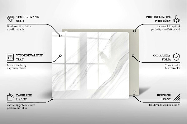 Placă sticla protectie aragaz Marmură delicată