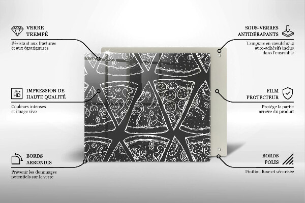 Placă protecție plita Ilustrație de pizza