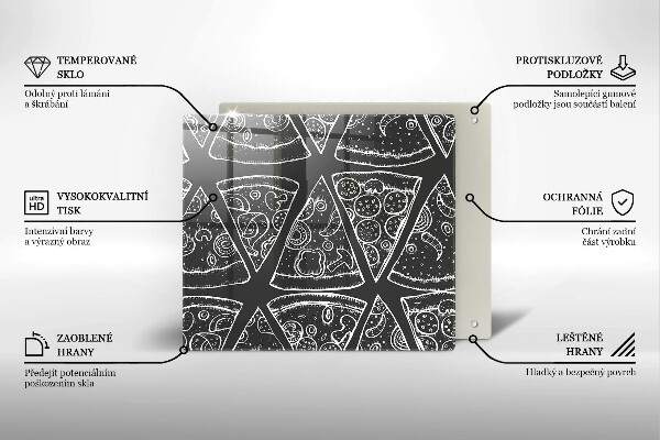 Placă protecție plita Ilustrație de pizza