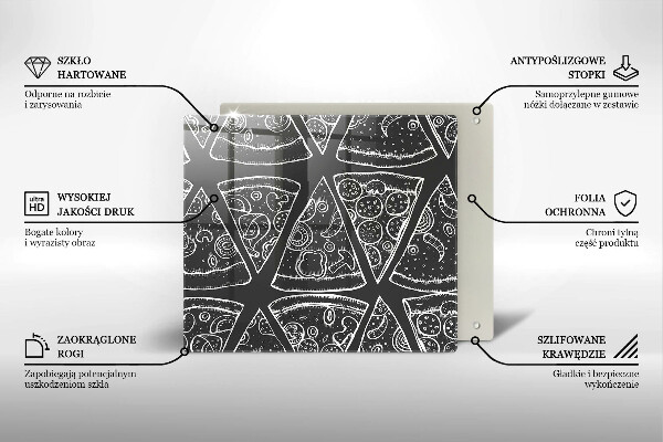 Placă protecție plita Ilustrație de pizza