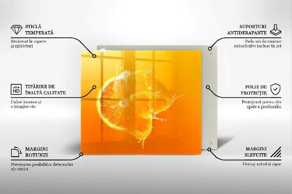 Placă protecție plita Fructe portocale suculente