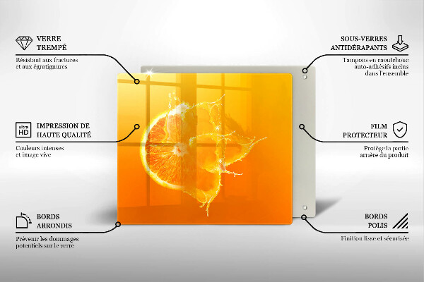 Placă protecție plita Fructe portocale suculente