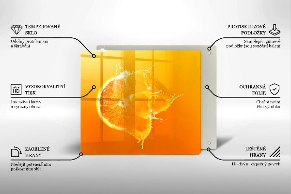 Placă protecție plita Fructe portocale suculente
