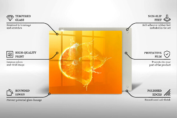 Placă protecție plita Fructe portocale suculente