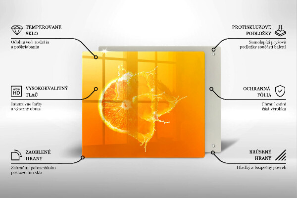 Placă protecție plita Fructe portocale suculente