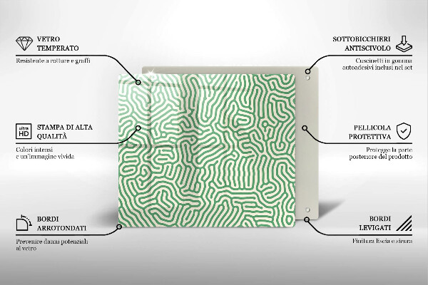 Placă protecție plita Linii abstracte