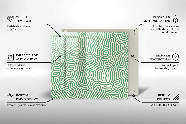 Placă protecție plita Linii abstracte