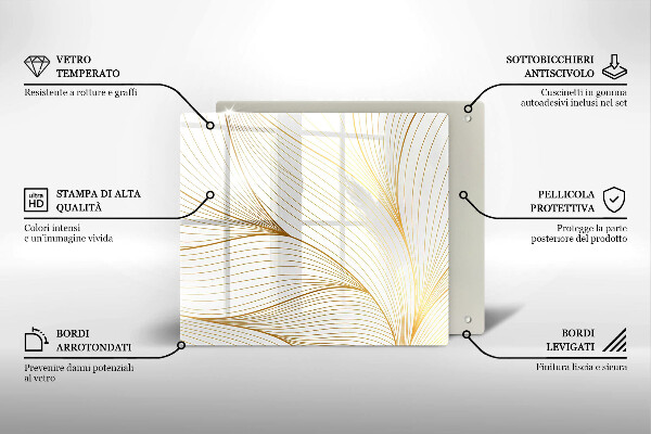Placă protecție plita Model de linii moderne