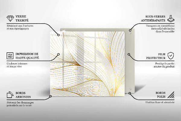 Placă protecție plita Model de linii moderne